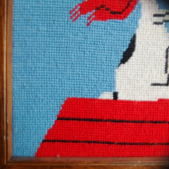 Set 3- Vintage Needlepoint Snoopy Charlie Brown F - Picture 8 of 14